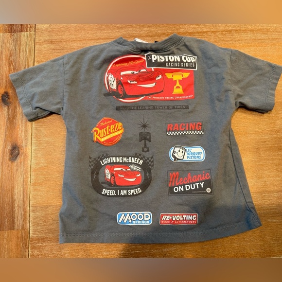 ZARA Toddler Boy Cars Lightning McQueen TShirt size 1 1/2 years 18M - Picture 6 of 8